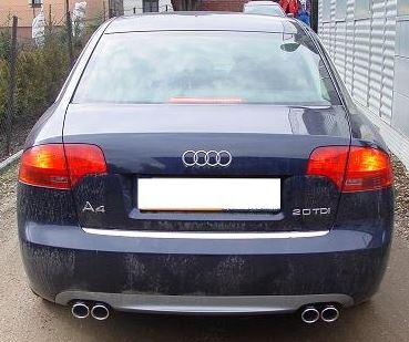 Audi A4 B7 voorzien van Ulter Duplex Sportuitlaat