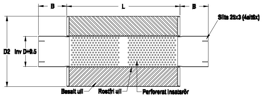 4" RVS uitlaatdemper (101mm)