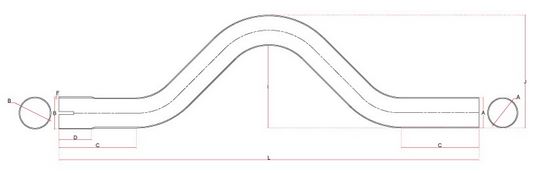 RVS Uitlaat Cardanbocht 2.5" / 63,5mm RVS Uitlaat Cardanbocht 2.5" / 63,5mm