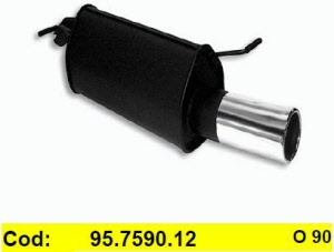 asso sportuitlaat toyota yaris 90mm