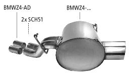 bastuck sporteinddemper bmw z4 e85