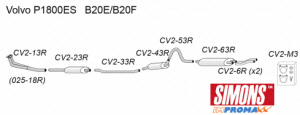 volvo p1800es rvs sportuitlaat