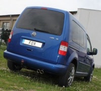 vw caddy sportuitlaat fox 2x80mm